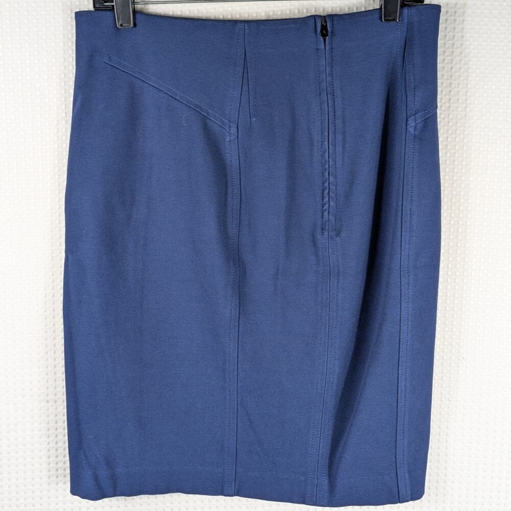 Ann Taylor 6 Navy Blue Pencil Skirt Womens Stretch Office Career Workwear